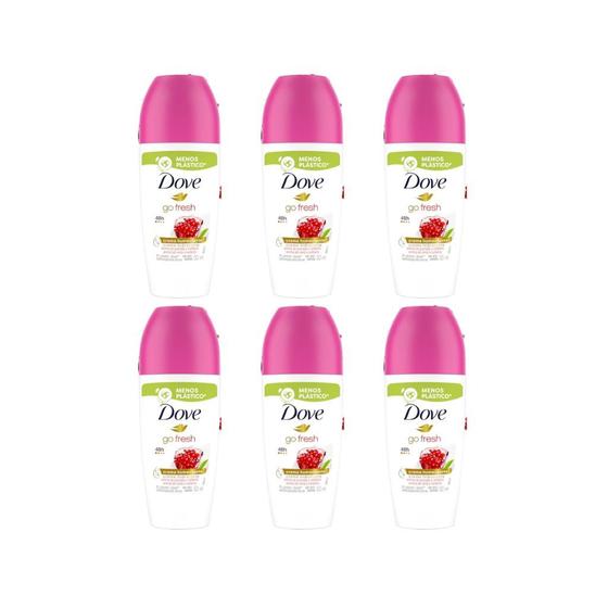 Imagem de Desodorante Roll-on Dove 50ml Fem Go Fresh Roma - Kit C/6un