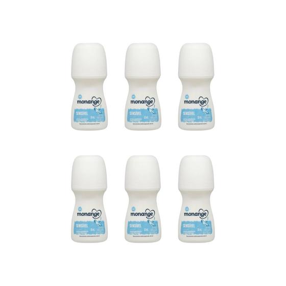 Imagem de Desodorante Roll-on Monange 50ml Sensivel-Kit C/6un