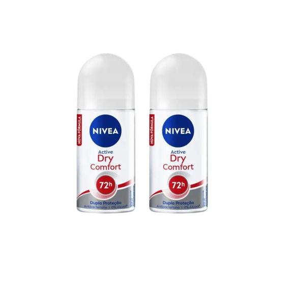 Imagem de Desodorante Roll-on Nivea 50ml Fem Dry Comfort - Kit C/2un