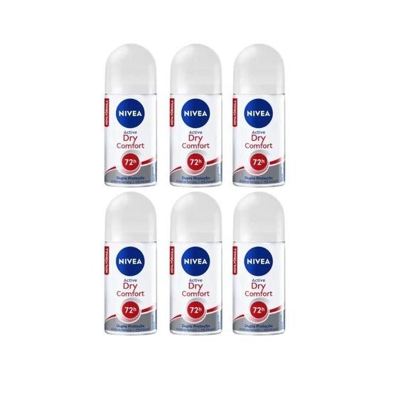 Imagem de Desodorante Roll-On Nivea 50Ml Fem Dry Comfort- Kit C/6Un