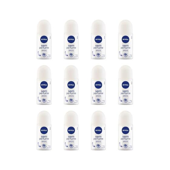 Imagem de Desodorante Roll-On Nivea 50Ml Fem Sensi Pure Sem Perf -12Un