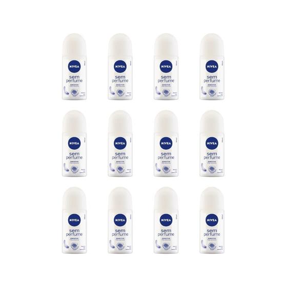 Imagem de Desodorante Roll-on Nivea 50ml Fem Sensi Pure Sem Perf -12un
