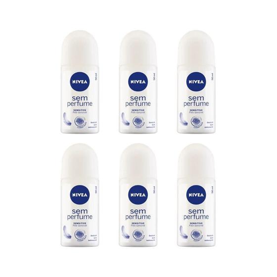 Imagem de Desodorante Roll-On Nivea 50Ml Fem Sensi Pure Sem Perf -6Un