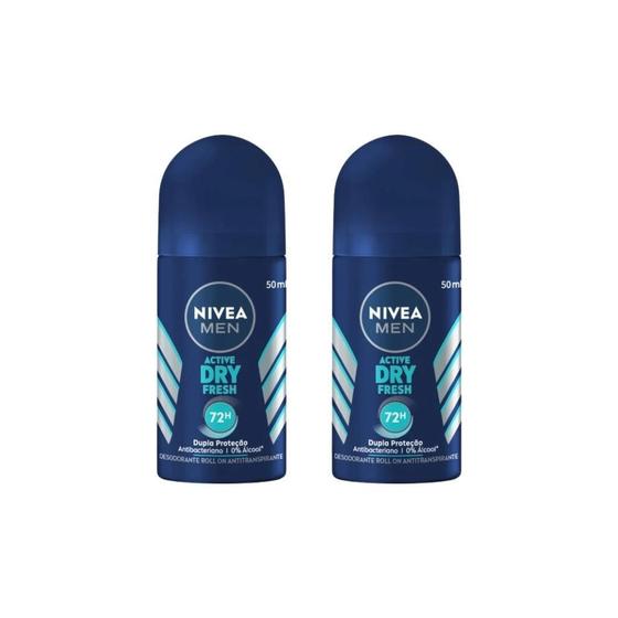 Imagem de Desodorante Roll-On Nivea 50Ml Masc Dry Fresh - Kit Com 2Un
