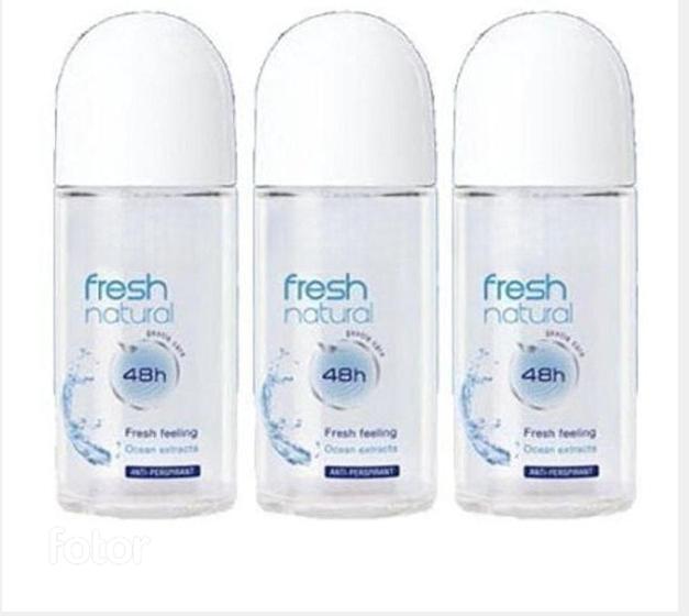 Imagem de Desodorante Roll on NIVEA Fresh Natural 48 Hours 50 mL (pacote com 3)