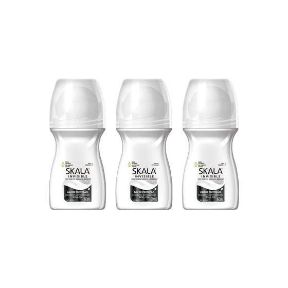 Imagem de Desodorante Roll-on Skala 60ml Invisible-Kit C/3un