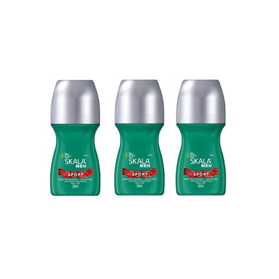 Imagem de Desodorante Roll-On Skala 60Ml Masculino Sport - Kit Com 3Un