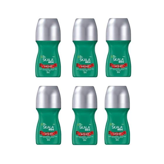 Imagem de Desodorante Roll-On Skala 60Ml Masculino Sport - Kit Com 6Un