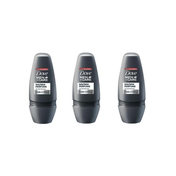 Imagem de Desodorante Rollon Dove 50Ml Masculino Sem Perfume-Kit C/3Un
