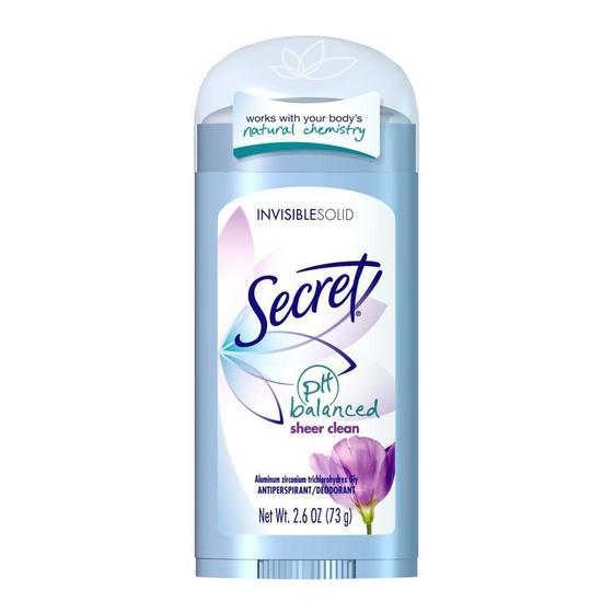 Imagem de Desodorante secret bastão ph balanced sheer clean 73g