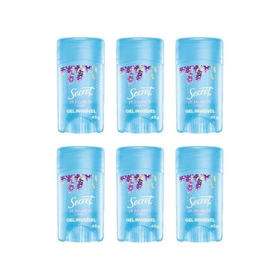 Imagem de Desodorante Secret Clear Gel Lavender 45G - Kit Com 6Un