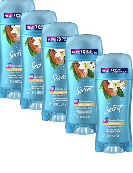 Imagem de Desodorante Secret Scent Expressions Coco Butter 76 ml (pacote com 5)