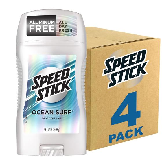 Imagem de Desodorante Speed Stick para Homens, Ocean Surf - 3 Onças, Pacote com 4