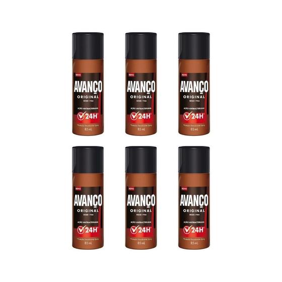 Imagem de Desodorante Spray Avanço 85Ml  - Kit Com 6Un