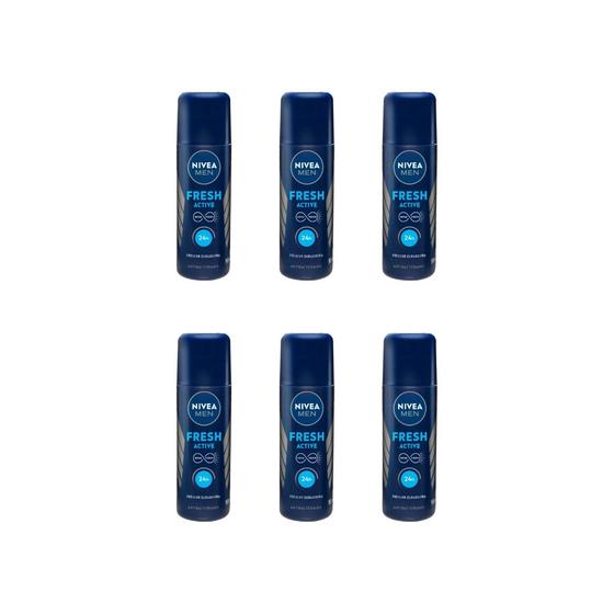 Imagem de Desodorante Spray Nivea Masculino Fresh 90ml-Kit C/6un