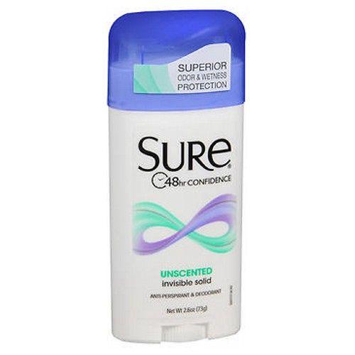 Imagem de Desodorante Sure Invisible Solid Unscented - Antitranspirante (Pacote com 4)