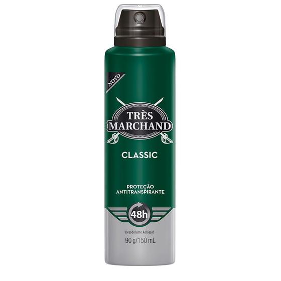 Desodorante Très Marchand Classic Aerosol Antitranspirante 150ml Menor preço em Desodorante Très Marchand Classic Aerosol Antitranspirante 150ml