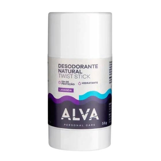 Desodorante Twist Stick Alva Lavanda 55g - Natural - Vegano Menor preço em Desodorante Twist Stick Alva Lavanda 55g - Natural - Vegano