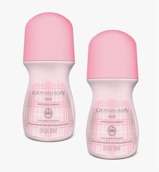 Imagem de Desodorantes roll on classic 50ml giovanna baby  kit c/2 