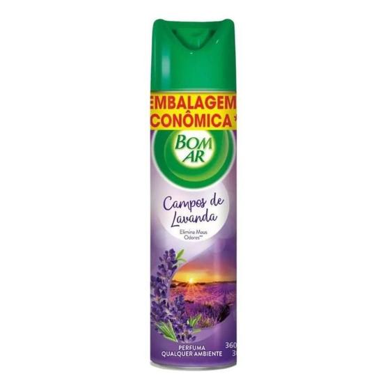 Imagem de Desodorizador De Ar Aerosol Bom Ar 360Ml Lavanda Economica