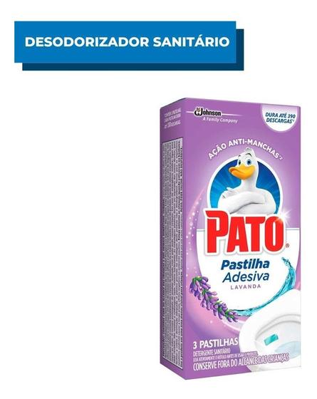 Imagem de Desodorizador Sanitario Pato Pastilha Adesiva Lavanda C/3