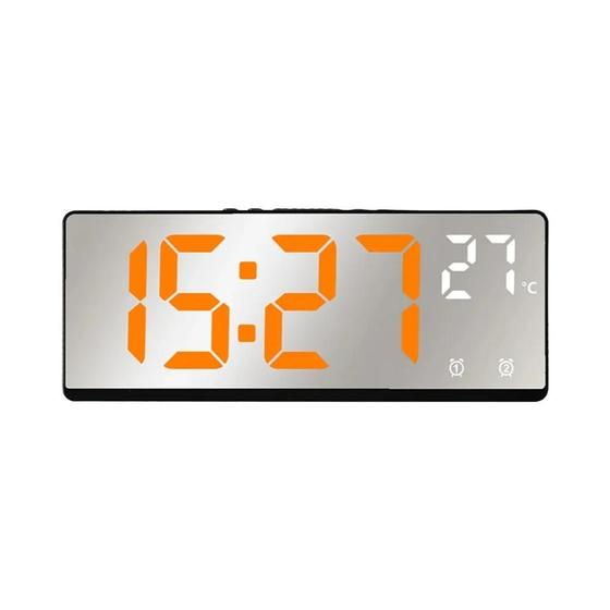 Imagem de Despertador Digital com Controle de Voz e Alarme Duplo - Display de Temperatura e Modo Noturno