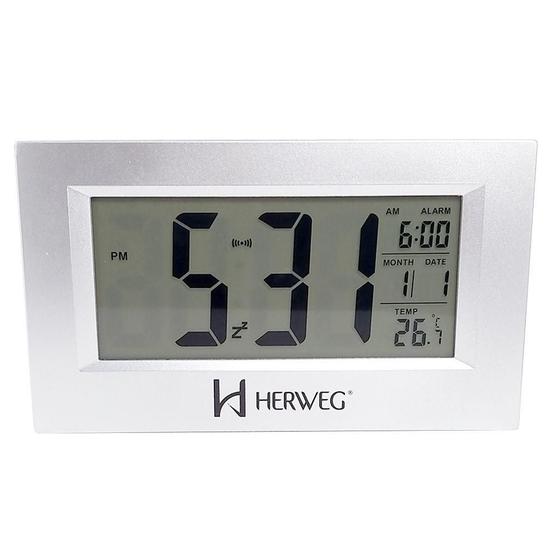 Imagem de Despertador Digital Sensor Led Temperatura Herweg 2972-70