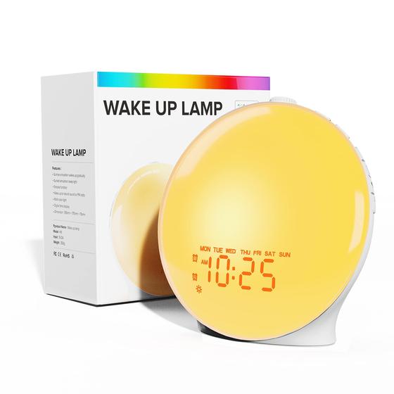 Imagem de Despertador Wake Up Light Ecobre K8 para crianças que dormem muito