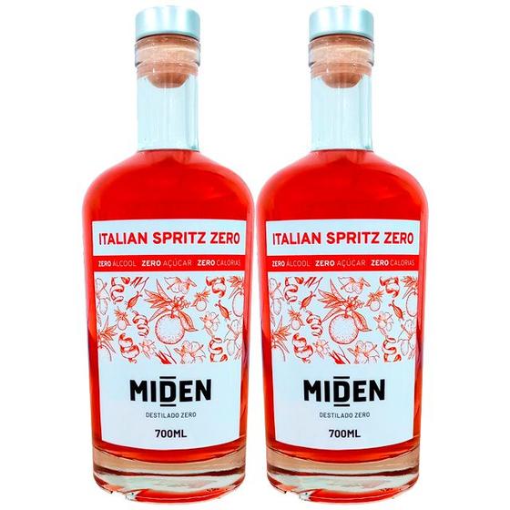 Imagem de Destilado Sem Álcool Sabor Laranja Miden Italian Spritz - Garrafa de 700mL - Nacional - 02 un
