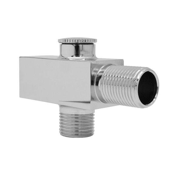 Imagem de Desviador ''tê Quadrado De Metal P/ Duchas De Banho 1/2
