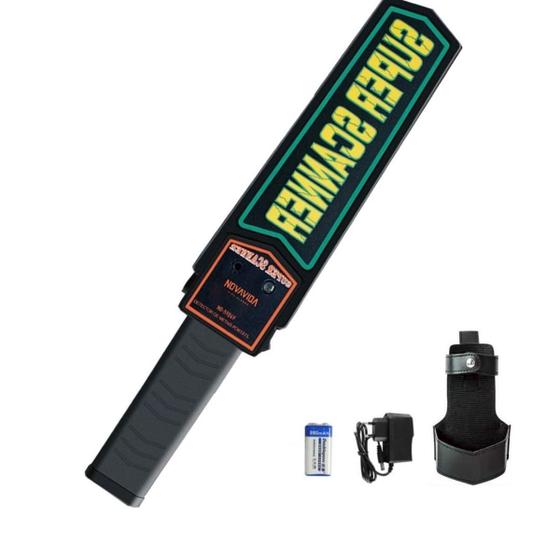 Imagem de Detector de Metais Portátil Profissional Com Carregador Sensor Bastão Metal scanner alta sensibilidade Segurança