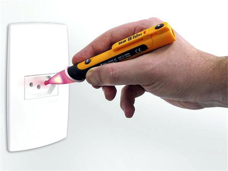 Imagem de Detector de Tensão Tipo Caneta Com Lanterna - HIKARI HK-Volt