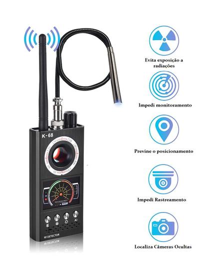 Imagem de Detector Localizador Rastreador De Câmera Secreta Escondida Escuta Grampo Anti Espião Spy