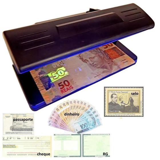 Imagem de Detector Testador Dinheiro Nota falsa selos, cheques bi-volt CBRN02832