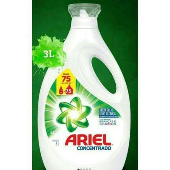 Imagem de Detergente Ariel Liquido Concentrado Expert 75 Lavagens 3L