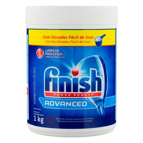 Detergente em Pó Finish Advanced para Maquina de Lava Louças 1kg Menor preço em Detergente em Pó Finish Advanced para Maquina de Lava Louças 1kg