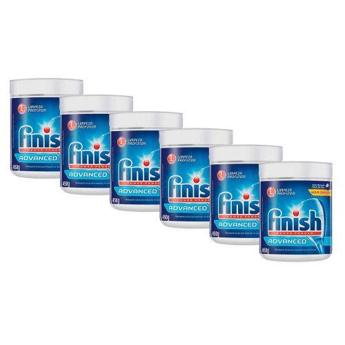 Detergente em Pó para Máquina de Lavar Louça Finish Power Advanced 450g 6 Unidades Menor preço em Detergente em Pó para Máquina de Lavar Louça Finish Power Advanced 450g 6 Unidades