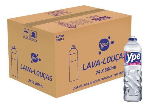 Imagem de Detergente Lava Louças Ypê Clear Rende Mais 500ml Kit 24