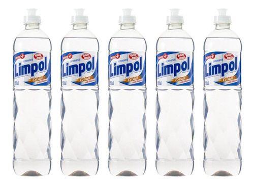 Imagem de Detergente Limpol Cristal Com Glicerina 500ml Kit 5