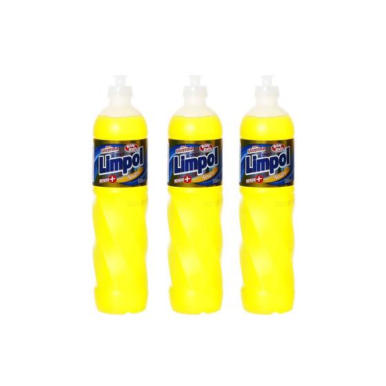 Imagem de Detergente Limpol Neutro Com Glicerina 500ML Kit 3