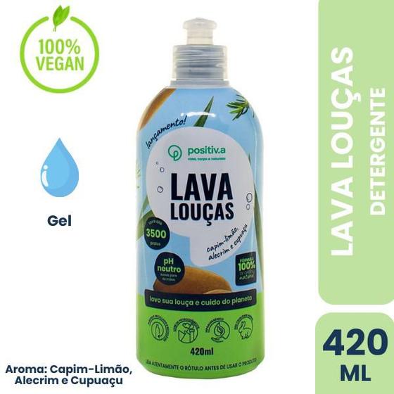 Imagem de Detergente Líquido em Gel CapimLimão, Alecrim e Cupuaçu 420ml / positiv.a eco