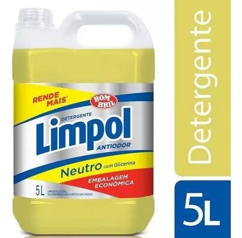 Imagem de Detergente Líquido Neutro Limpol com Glicerina Galão com 5 Litros - Bombril