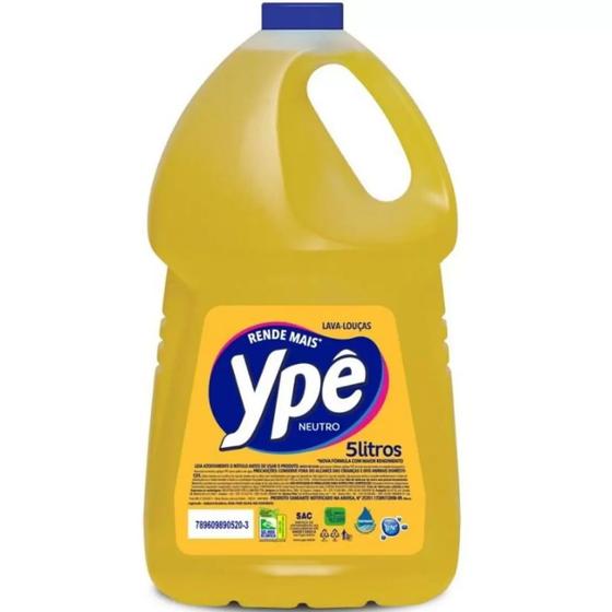 Detergente Líquido Neutro YPÊ Galão c/ 5 Litros Menor preço em Detergente Líquido Neutro YPÊ Galão c/ 5 Litros