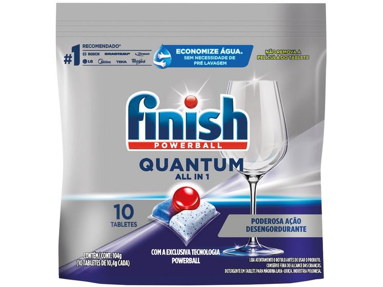 Imagem de Detergente para Lava Louças em Tabletes Finish Quantum All in 1 com 10 Unidades