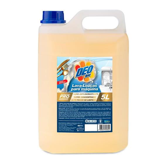 Imagem de Detergente Para Máquina De Lavar Louças 5 litros Anti-incrustante Cozinha Industrial Deoline