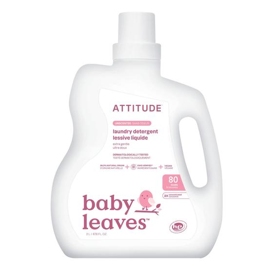 Imagem de Detergente para Roupa ATTITUDE Baby - 2L (80 Lavagens) - Sem Perfume