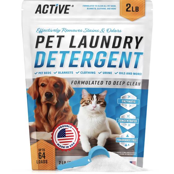 Imagem de Detergente para Roupas de Animais de Estimação ACTIVE Enzyme Powder - 1,89L (64 Cargas)