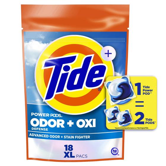 Imagem de Detergente Tide Ultra OXI Power PODS - 18 Pacotes