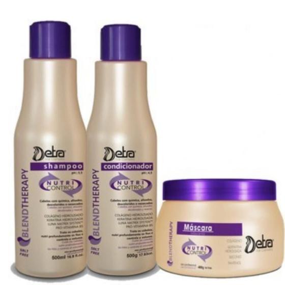 Imagem de Detra Hair Cosmeticos Kit Linha Cliente Nutri Control 500Ml