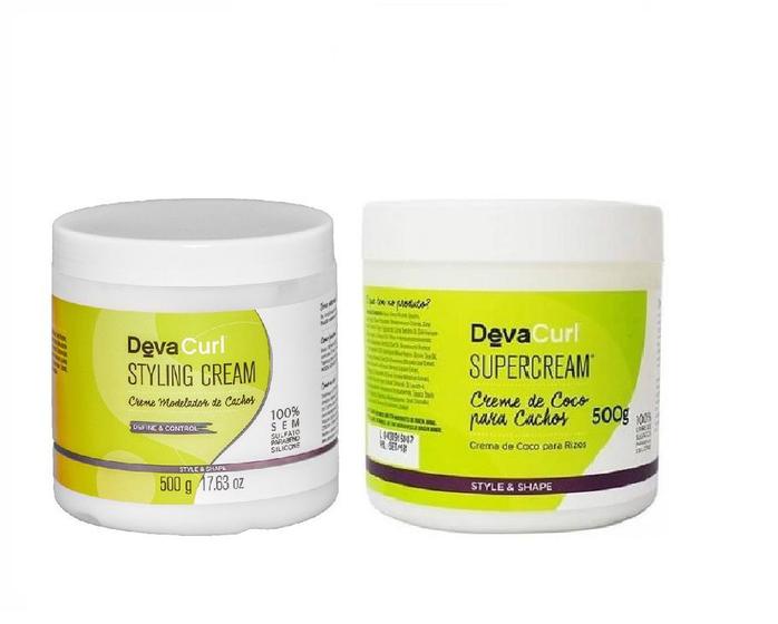 Deva Curl Styling Cream E Supercream De 2x500g Kit de Tratamento para